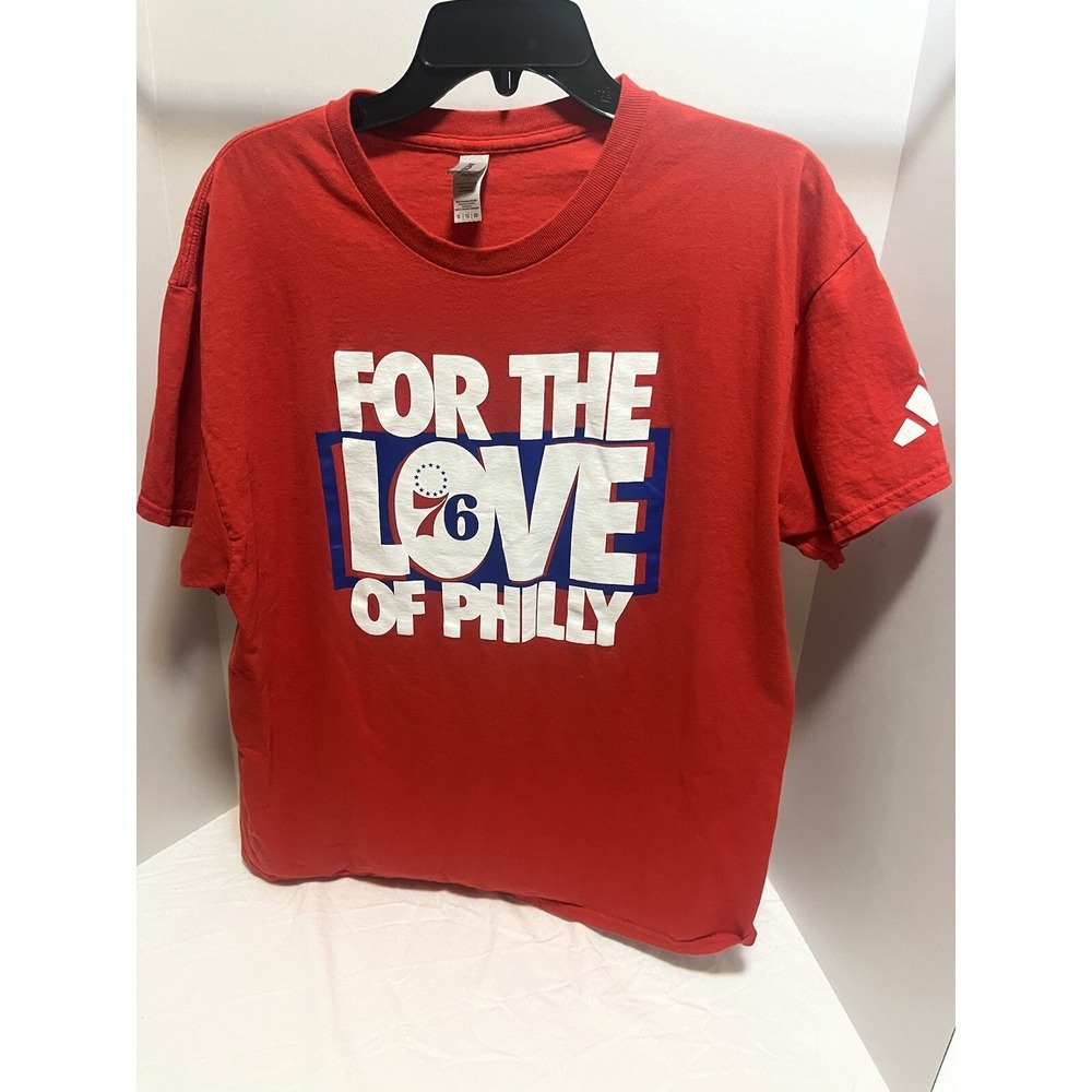 PHILADELPHIA 76ers NBA For The Love Of Philly T Shirt Men's Size XL Extra Large